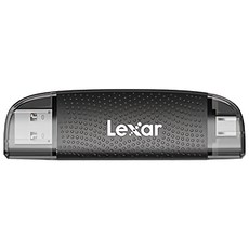 Lexar 雷克沙 多功能二合一 USB A C 讀卡機 支援 microSD 和 SD 卡 USB 3.2 Gen 1 介面 雙卡槽設計, LRW310U, 黑色, 1個