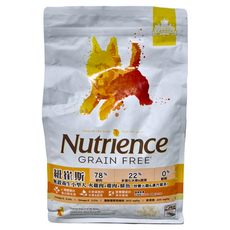 Nutrience 紐頓斯 犬用無穀養生乾糧 78%鮮肉+22%水果&蔬菜 小型成犬, 火雞肉 + 雞肉 + 鯡魚, 2.5kg, 1袋