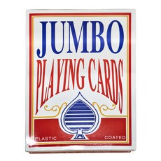 Jumbo Playing Cards 巨大撲克牌, 塑料塗層, 9倍, 1副