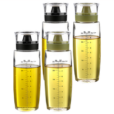 SINOGLASS 圓形矽膠蓋玻璃油瓶套裝 黑色+綠色 300毫升, 300ml, 2組