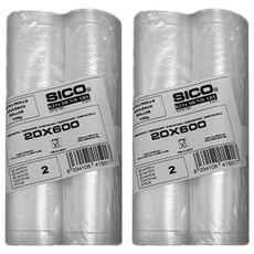 SICO 舒肥專用真空包裝袋捲型, 20 x 600cm, 2捲, 2包