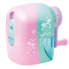 SONiC 自動退筆手動削鉛筆機, 適用於圓形、六角形和三角形鉛筆, 半透明款式, 粉綠, 1個