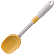 sillymann 矽膠長柄攪拌炒勺 湯勺, 芥末黃色, 1支