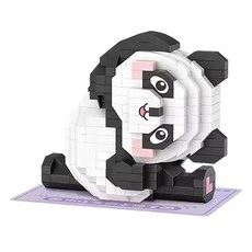 LoZ 微型迷你積木 8802, 瑜伽熊貓 黑色 + 白色, 1盒