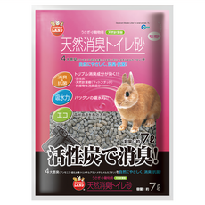 MARUKAN 天然活性碳兔兔專用木砂，4.2kg，天然消臭，森林資源有效活用, 7L, 1入