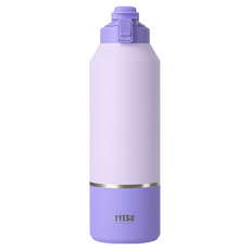 TYESO 泰碩 便攜彈蓋保溫瓶, 撞色紫, 1個, 2L