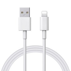 Timo 優質TPE 傳輸充電線 USB-Lightning 2A, 100cm, 白色, 1條