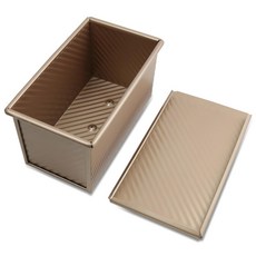 E Home Baking 烘焙吐司麵包壓花條紋模具+蓋子 450g, 1個