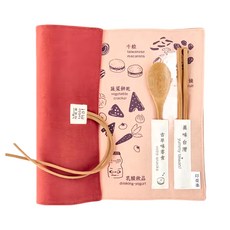 in Blooom 印花樂 餐墊含餐具 棉100%/95g 台灣製 粉膚紫色, 30 x 43cm, 味台灣 古早味零食 粉膚紫色, 1組