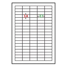 鶴屋 A4三用電腦標籤 B1437 37 x 14mm 26號, 95格, 105張