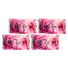 德德小品集 花系列紙膠帶 150枚, 粉色, 4個