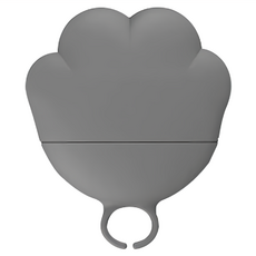 skylife 寵物罐頭蓋 灰色, 矽膠材質, 三環設計, 適用多種罐頭口徑, 防食物變質, 1個