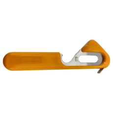 KAI 貝印 KITCHEN 多功能用途開瓶罐器 不鏽鋼 ABS樹脂 尺寸146X48X15MM, 橘色 + 銀色, 1支