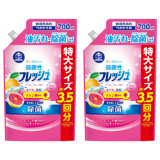 第一石鹼 Kitchen Club 濃縮弱酸性洗碗精 葡萄柚補充包, 700ml, 2瓶