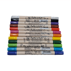 ZIG 雙頭布料彩繪筆, 12色, 1組