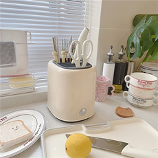 沐慕家居 廚房可拆洗 Matera刀架筷子, 白色, 1個