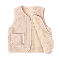 愛北鼻 兒童羊羔絨背心