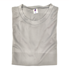 STAR CANDY 台灣製排汗涼爽衣, 100%聚酯纖維, S/M/L/XL/2XL, 淺灰色