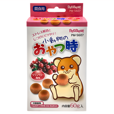 PetBest 丸田小動物營養補給餅 蔓越莓,70g,1盒, 寵物鼠兔營養零食