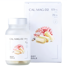 BODY GOALS 純淨海藻鈣鎂+D, 1個, 60顆