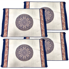 J&N 夏蒙爾餐墊 100%棉質, 48 x 34cm, 藍色, 4個