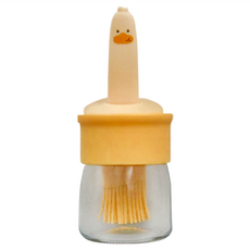 蘿林嚴選 小鴨刷油壺 PP+玻璃材質, 黃色, 1個