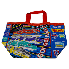 Skater 束口式便當袋, 1個, 鐡道王國 藍色