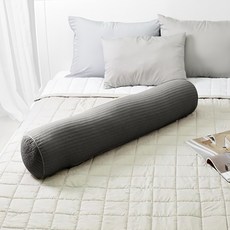 Marvellous 純棉圓形長條抱枕, 炭灰色