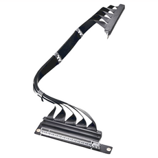 thermaltake 曜越 Premium PCI-E 4.0 延長線 E550機殼專用 90°, 400mm, 黑色, 1個