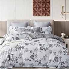 E-ROU 伊柔寢飾 吸濕排汗抗菌天絲兩用被 台灣製, 凡爾賽玫瑰