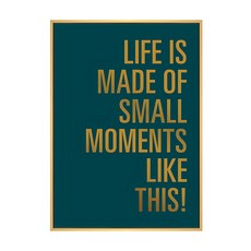 小而美好的時刻 木框畫 PS環保樹脂框+油畫布+松木內框, 木色