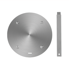 好物良品 食品級430不銹鋼多功能解凍加熱導熱板 附20cm防燙手把 直徑24cm, 不鏽鋼原色, 1個