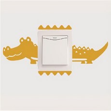 WE CHAMP 鏡面開關貼3個組 WTB-053, 鱷魚 黃色