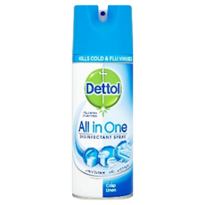 Dettol 滴露 全效噴霧劑 清爽亞麻, 可殺滅99.9%病毒及細菌, 400ml, 1瓶