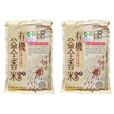 樂米穀場 有機益全胚芽香米, 1.5kg, 2包