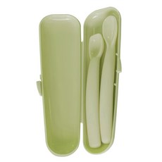 tgm 嬰兒副食品餵食湯匙2件組, 橄欖綠, 1組