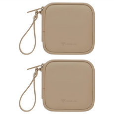 便攜數位收納包, 淺棕色, 2個