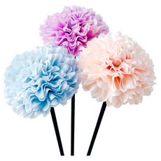 Seasonel 擴香瓶用 金盞花裝飾擴香棒, 薰衣草色+粉色+天空藍色, 3入, 1組