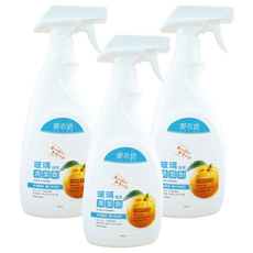 AKIRA 御衣坊 玻璃穩潔清潔劑 天然冷壓橘油 強力去汙 500ml 玻璃鏡面 櫃台皆適用, 3瓶