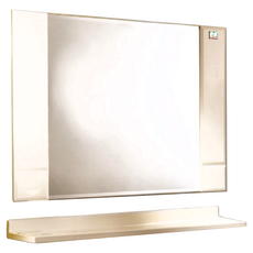 雙手萬能 經典防霧ABS方型浴鏡, 70x50cm, 附三用平台, 台灣製造, 除霧防蝕, 象牙