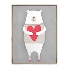 菠蘿選畫所(好日家居選物有限公司) 愛你哦白熊 金色, 42 x 59.4cm
