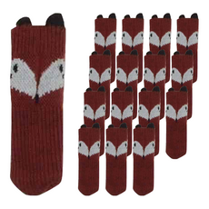 16入毛線椅腳套, 11cm, 狐狸 紅色, 1組