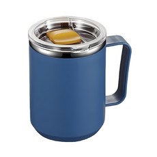 不鏽鋼馬克杯 - 深藍色 - 450ML, 1個