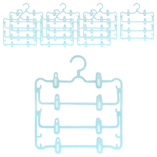 Axis 艾克思 粉彩四層裙架, 台灣製, 可吊掛4件以上裙褲, 兩側衣夾寬度可調整, 橫桿可上下調整, 360度旋轉掛勾, 綠色, 8組