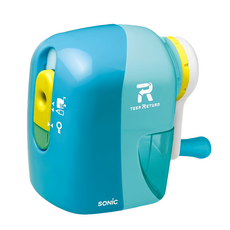 SONiC 自動退筆手動削鉛筆機, 專利設計，削筆不費力, 淺藍色, 1個