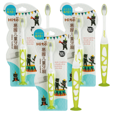 喜多 易握兒童牙刷 6-12歲, 綠, 1支, 3支