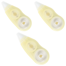 sun-star mitte霧透迷你修正帶, 3個, 奶油黃
