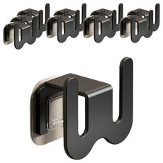 i LIFE 鋁合金壁掛式無痕貼拖鞋架, 黑色, 10個