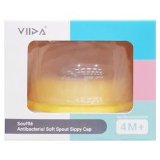 VIIDA Souffle 抗菌不鏽鋼學習杯 鴨嘴型上蓋組, 4M+抗菌軟鴨嘴吸管杯蓋, 單件, 1組