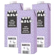 MOELK 德國 咖啡大師無糖燕麥奶, 原廠獨家配方添加天然椰子油, 無麩質無大豆無堅果, 低卡, 1L, 3瓶